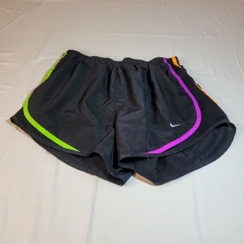 Nike Size M Dri-Fit Mens Black Polyester Athletic Running Gym Workout Shorts